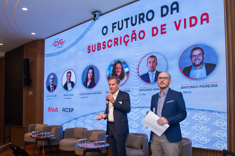 2 02 Anderson Mundim e Marcos Salum CVG-SP DISCUTE EVOLUÇÃO E FUTURO DA SUBSCRIÇÃO DE RISCO NO SEGURO DE VIDA 2 02 Anderson Mundim e Marcos Salum