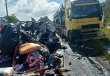 Tragédia na BR-101: Colisão Frontal entre Caminhão e Caminhonete em Alagoinhas Deixa um Morto e Outro Gravemente Ferido